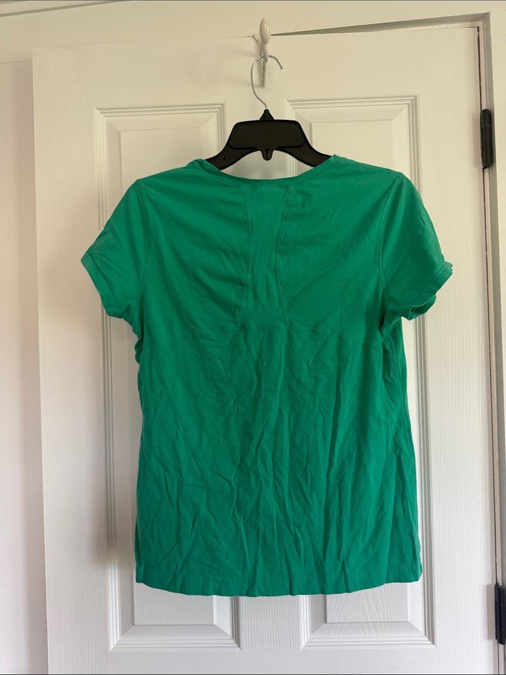 Danskin Short-Sleeve Athletic Crew Tee in Green Cotton Blend - Picture 5 of 6